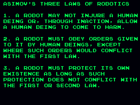 Three Laws Of Robotics