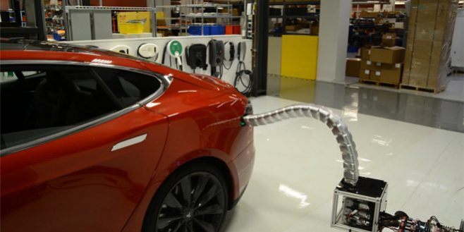 tesla charging robot tesla charging robot