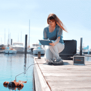 AQUABOTIX HYDROVIEW MAX REMOTE OPERATED UNDERWATER VEHICLE in use