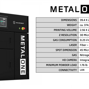 Sharebot Metal One Technical Specs